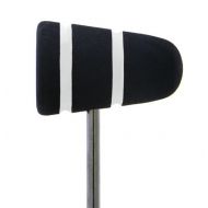 LowBoyBeaters Wood Bass Drum Beater for Drummers - Black with White Stripes