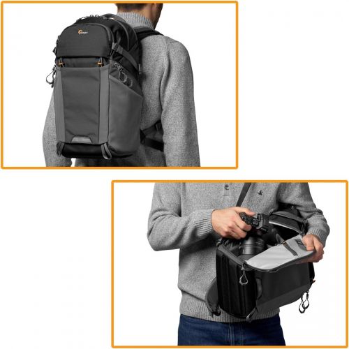  Lowepro LP37259-PWW Photo Active Outdoor Camera Backpack, QuickShelf Dividers, fits 12inch Laptop/2L Hydration, for Mirrorless, Sony, Canon, Nikon, Lenses, Gimbal, Drone, DJI, Osmo