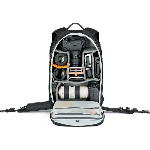  Lowepro ProTactic 450 AW II Black Pro Modular Backpack with All Weather Cover for Laptop Up to 15 Inch, Tablet, Canon/Sony Alpha/Nikon DSLR, Mirrorless CSC and DJI Mavic Drones LP3