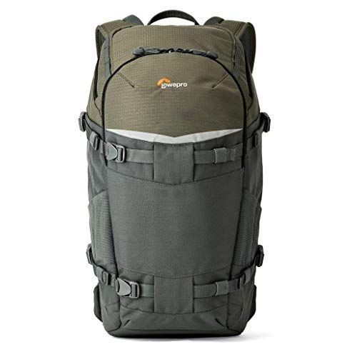  Lowepro LP37015-PWW, Flipside Trek BP 350 AW Backpack for Camera, Stores DSLR with Lens Attached, Extra Lenses, Tripod, 10 Inch Tablet Grey/Dark Green