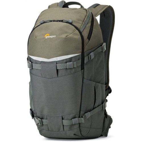  Lowepro LP37015-PWW, Flipside Trek BP 350 AW Backpack for Camera, Stores DSLR with Lens Attached, Extra Lenses, Tripod, 10 Inch Tablet Grey/Dark Green