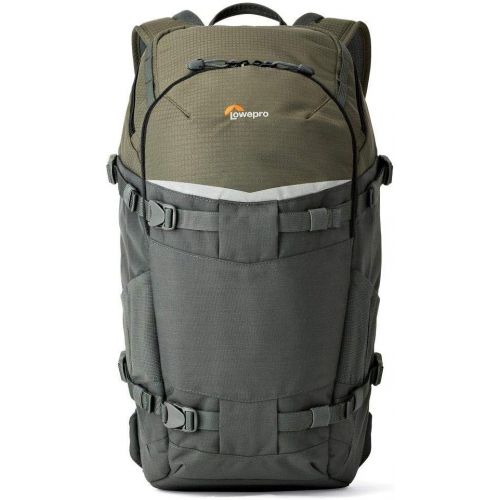  Lowepro LP37015-PWW, Flipside Trek BP 350 AW Backpack for Camera, Stores DSLR with Lens Attached, Extra Lenses, Tripod, 10 Inch Tablet Grey/Dark Green