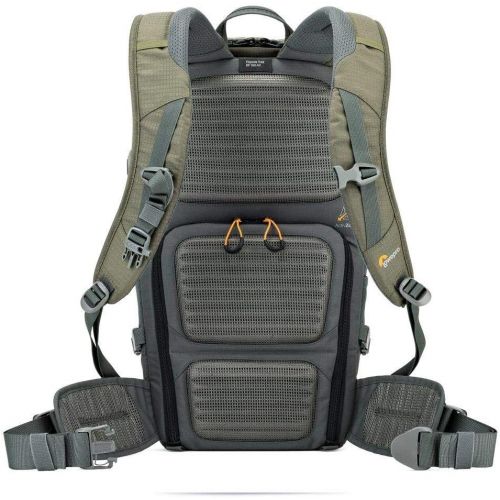  Lowepro LP37015-PWW, Flipside Trek BP 350 AW Backpack for Camera, Stores DSLR with Lens Attached, Extra Lenses, Tripod, 10 Inch Tablet Grey/Dark Green