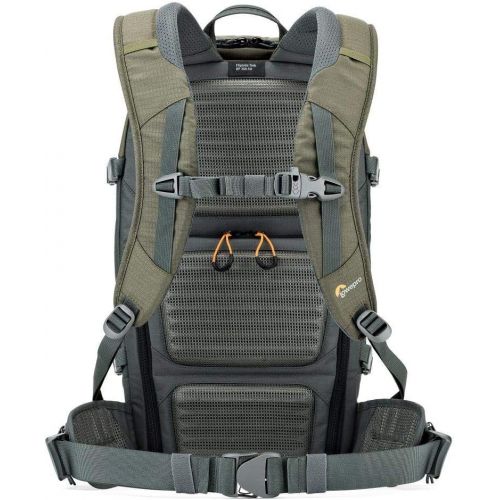  Lowepro LP37015-PWW, Flipside Trek BP 350 AW Backpack for Camera, Stores DSLR with Lens Attached, Extra Lenses, Tripod, 10 Inch Tablet Grey/Dark Green