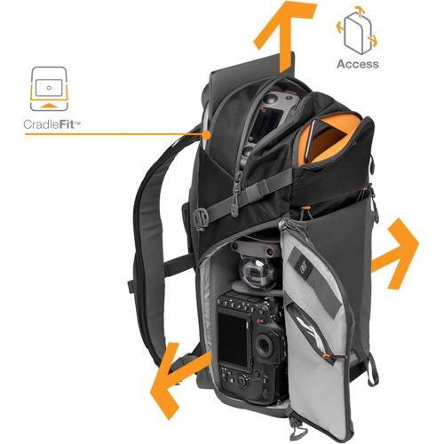  Lowepro LP37260-PWW Photo Active Outdoor Camera Backpack, QuickShelf Dividers, fits 12inch Laptop/2L Hydration, for Mirrorless, Sony, Canon, Nikon, Lenses, Gimbal, Drone, DJI, Osmo