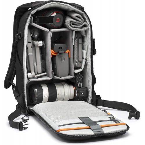  Lowepro Flipside BP 400 AW III Mirrorless and DSLR Camera Backpack - Dark Grey - with Rear Access - with Side Access - with Adjustable Dividers - for Mirrorless Like Sony α7 - LP37