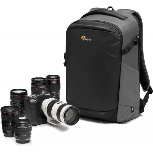  Lowepro Flipside BP 400 AW III Mirrorless and DSLR Camera Backpack - Dark Grey - with Rear Access - with Side Access - with Adjustable Dividers - for Mirrorless Like Sony α7 - LP37