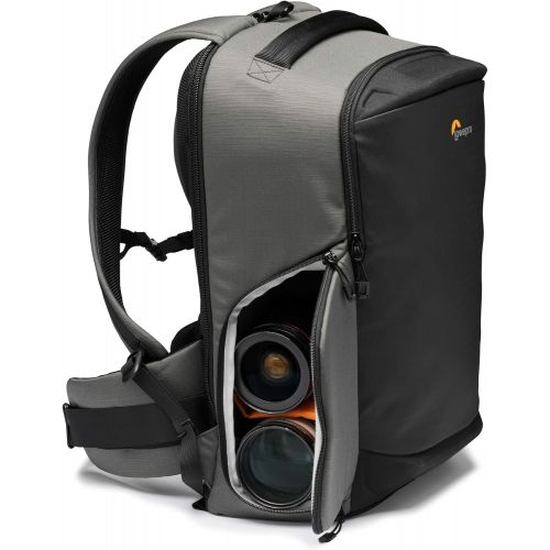  Lowepro Flipside BP 400 AW III Mirrorless and DSLR Camera Backpack - Dark Grey - with Rear Access - with Side Access - with Adjustable Dividers - for Mirrorless Like Sony α7 - LP37