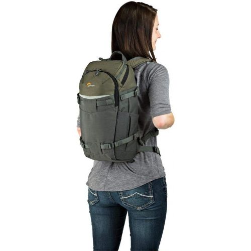  Lowepro LP37014-PWW, Flipside Trek BP 250 AW Backpack for Camera with ActiveZone Suspension System, Tablet Compartment, Grey/Dark Green