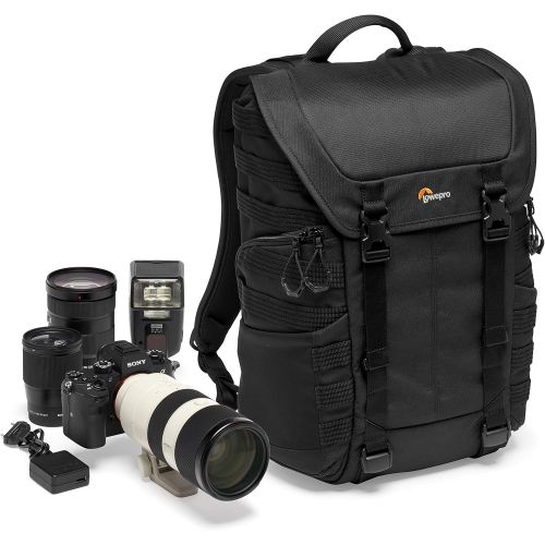  Lowepro ProTactic BP 300 AW II Mirrorless and DSLR Backpack - with QuickShelf Divider System - Camera Gear to Personal belongings - for Mirrorless Like Sony Apha9 - LP37265-PWW