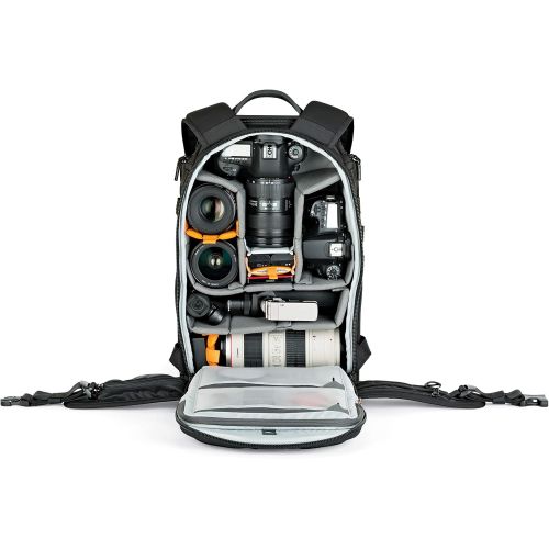  Lowepro ProTactic 350 AW II Modular Backpack with All Weather Cover for Laptop Up to 13 Inch for Professional Cameras, Mirrorless, CSC and Drones, LP37176-PWW, Black