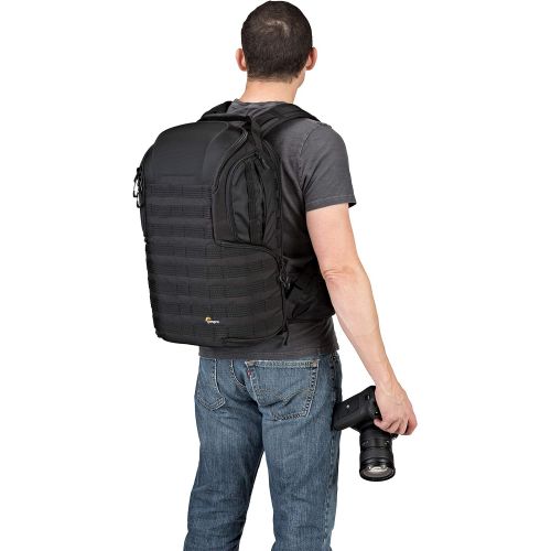  Lowepro ProTactic 450 AW II Black Pro Modular Backpack with All Weather Cover for Laptop Up to 15 Inch, Tablet, Canon/Sony Alpha/Nikon DSLR, Mirrorless CSC and DJI Mavic Drones LP3