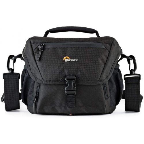  Lowepro LP37119, Nova 160 AW II Camera Bag, Customizable, Portable, Fits DSLR with Attached Lens, Compact Drone, 1 2 Additional Lenses, Flash, Black