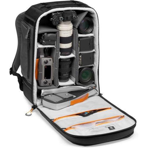  Lowepro LP37269-PWW Pro Trekker BP 450 AW II Outdoor Camera Backpack with Maxfit Dividers, Fits 15-inch Laptop/iPad, for Pro Mirrorless and DSLR, Gimbal, Drone, DJI, Black/Dark Gre