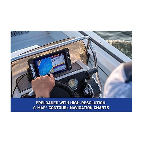  Lowrance Elite FS 9 Fish Finder (No Transducer) with Preloaded C-MAP Contour+ Charts