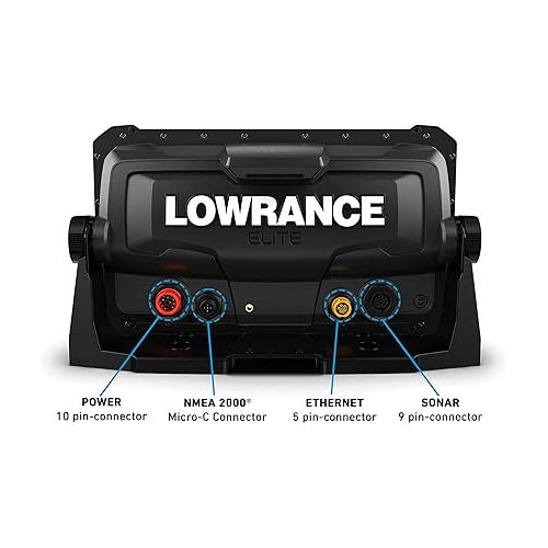  Lowrance Elite FS 9 Fish Finder (No Transducer) with Preloaded C-MAP Contour+ Charts