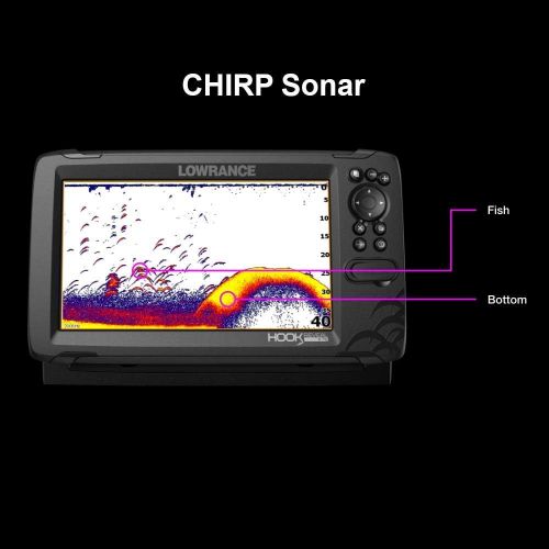  Lowrance Hook Reveal 5 Inch Fish Finders with Transducer and C-MAP Preloaded Map Options