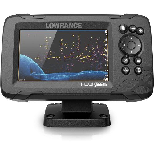  Lowrance Hook Reveal 5 Inch Fish Finders with Transducer and C-MAP Preloaded Map Options