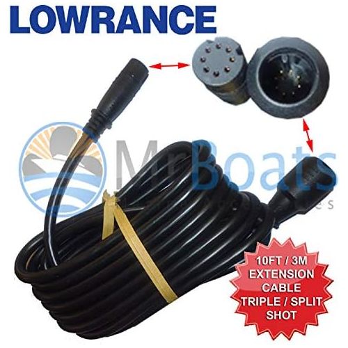 Lowrance Extension Cable FHook2 TripleshotSplitshot Transducer - 10