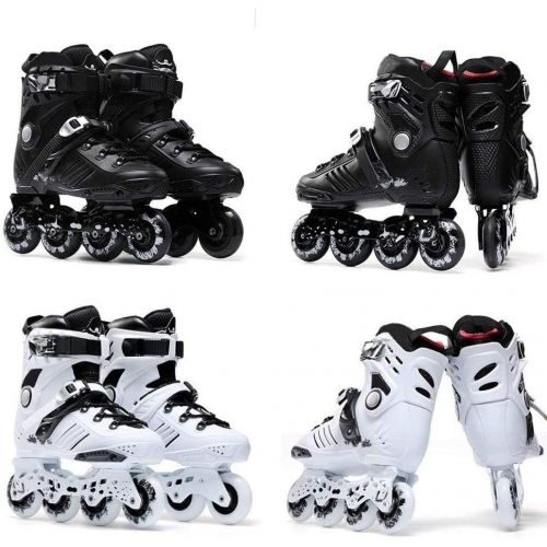  Lq QL Professional Speed Inline Skates Women Men Competition Roller Skating Shoes Racing Patines,3 Colors (Color : Black, Size : 41 EU8 US7 UK25.5cm JP)