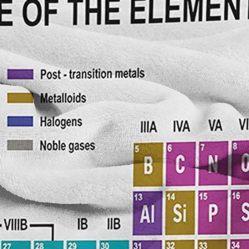  LsWOW Weighted Blanket Adult Periodic Table,Educational Artwork for Classroom Science Lab Chemistry Club Camp Kids Print,Multicolor Extra Cozy, Machine Washable, Comfortable Home D