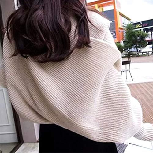  Lshylock Women Knitted Wrap Scarf, Scarf Warm Knit Sweater Tops Scarf with Sleeve Wrap Scarf Shawl Scarves Scarf Cape Shawl