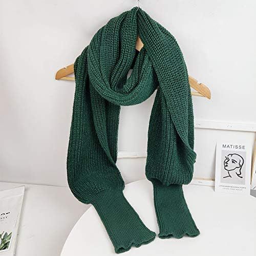  Lshylock Women Knitted Wrap Scarf, Scarf Warm Knit Sweater Tops Scarf with Sleeve Wrap Scarf Shawl Scarves Scarf Cape Shawl