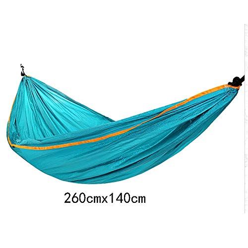  Lsxlsd Camping Hammock-Portable-Outdoor, Hiking, Backpacking, Traveling,Beach,Garden-260cm(8.5foot) x140cm(4.6foot)-Blue