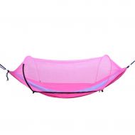 Lsxlsd Camping Hammock with Mosquito Net-Portable-Outdoor, Hiking, Backpacking, Traveling,Beach,Garden-2.6m(8.5foot) x1.4m(4.6foot)-Pink Fight Lake Blue