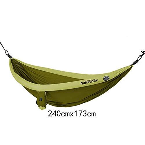  Lsxlsd Camping Hammock-Portable-Outdoor, Hiking, Backpacking, Traveling,Beach,Garden-240cm(7.9foot) x173cm(5.7foot)-Green