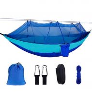 Lsxlsd Camping Hammock-Portable-Outdoor, Hiking, Backpacking, Traveling,Beach,Garden-260cm(8.5foot) x140cm(4.6foot)-Blue