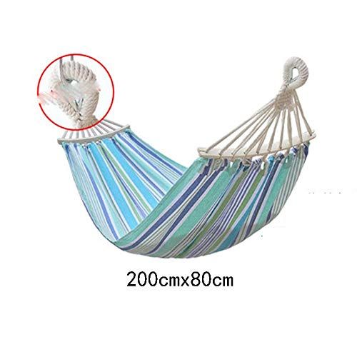  Lsxlsd Camping Hammock-Garden Hammock-Portable-Outdoor, Hiking, Backpacking, Traveling,Beach,Garden-200cm(6.6foot) x80cm(2.6foot)- Mint Blue