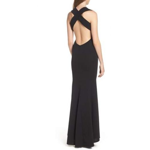  LuLu*s Lulus Heaven & Earth Plunge Neck Gown