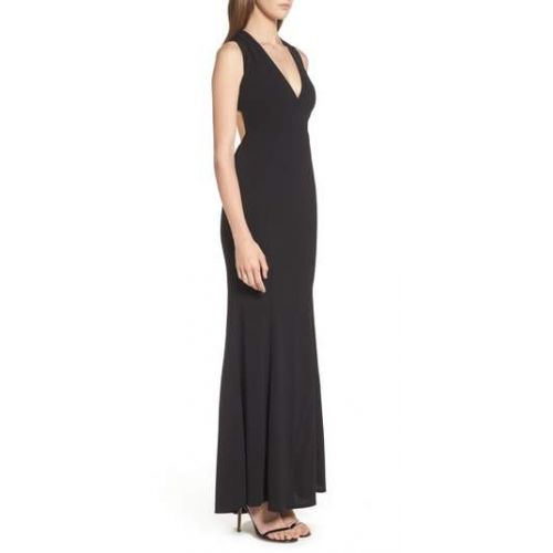  LuLu*s Lulus Heaven & Earth Plunge Neck Gown