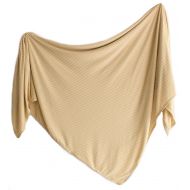 Jersey Swaddle Blanket, Baby Blanket, Boys or Girls, Nursing Cover by Lubella Supply Company (Gold Stripes)