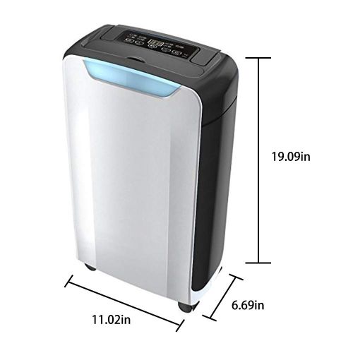  Luby Eurgeen Compact 20 Pint Portable Dehumidifier with Humidity Sensor, Timer, 2 Speed Settings & Auto Shut Off. Ideal for Home Kitchen Bathroom Basements Garage