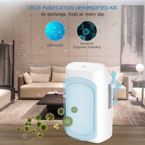  Luby Homemaxs Dehumidifier Up to 2200 Cubic Feet (269 sq.ft) for Basements, Ultra Quiet Auto Shut Off 2000ml Portable Electric Dehumidifiers with 24oz Water Tank for Home Bathroom Close