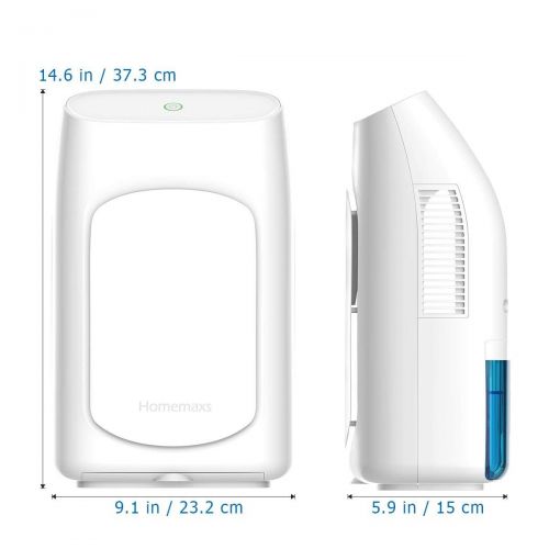  Luby Homemaxs Dehumidifier Up to 2200 Cubic Feet (269 sq.ft) for Basements, Ultra Quiet Auto Shut Off 2000ml Portable Electric Dehumidifiers with 24oz Water Tank for Home Bathroom Close
