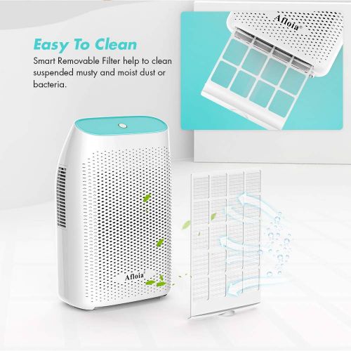  Luby Afloia Electric Dehumidifier for Home Bathroom 2000ML(68 oz),Portable Dehumidifiers for Home 2201 Cubic Feet Space,Quiet Auto-Off Dehumidifiers for Bathroom,Kitchen,Bedroom,Basemen