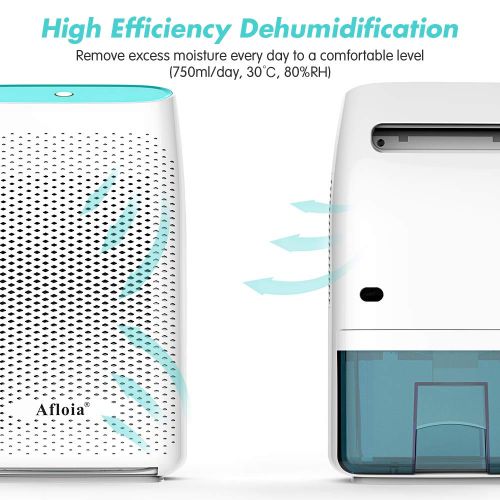  Luby Afloia Electric Dehumidifier for Home Bathroom 2000ML(68 oz),Portable Dehumidifiers for Home 2201 Cubic Feet Space,Quiet Auto-Off Dehumidifiers for Bathroom,Kitchen,Bedroom,Basemen