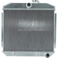 3 Row Aluminum Core Cooling Radiator Light-Weight Racing Design Compatible with 1955-1957 Block V8 Bel Air