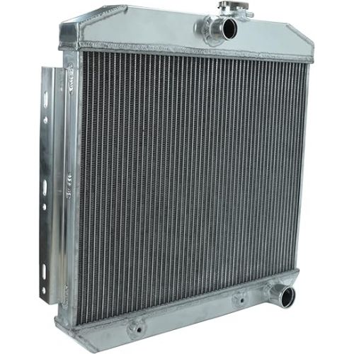  3 Row Aluminum Core Cooling Radiator Light-Weight Racing Design Compatible with 1955-1957 Block V8 Bel Air