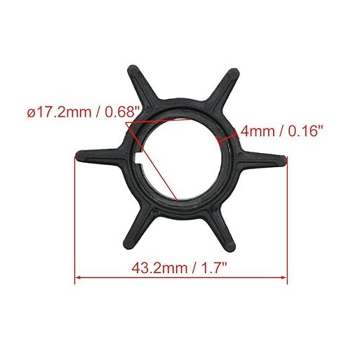  Water Pump Impeller Fits Tohatsu Nissan 25HP 30HP 35HP 40HP outboards Replaces 345-65021-0 47-16154-1 345-65021-0M 18-8923