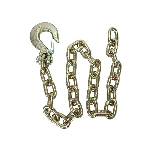  2pack 35 Inch Grade 70 Safety Chain with 5/16-In Clevis Snap Hook Fit for Flatbed Truck Trailer, 18,800 lbs Break Strength