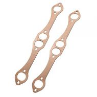 A Pair SBC Oval Port Copper Header Exhaust Gasket Seal for Chevy SB 327 305 350 383 Reusable Exhaust Manifold Gasket Set