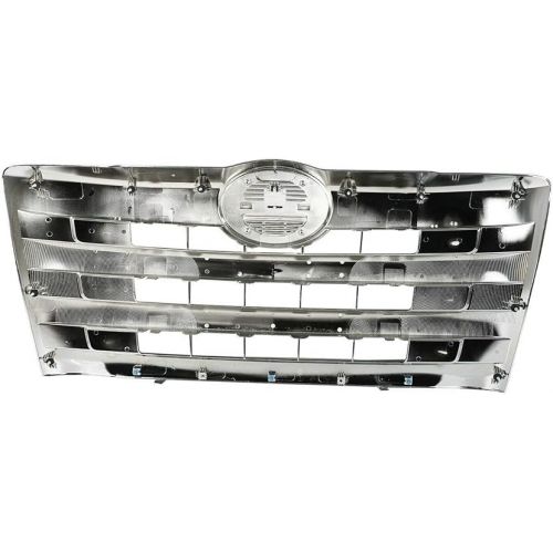  Front Chrome Grille Chrome Horizontal Billet Main Grille Compatible with 2011-2016 Hino 238 268 338#2062665632