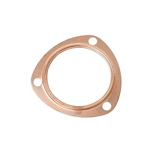  2 PCS 3 Inch Copper Header Exhaust Collector Gaskets, Exhaust Gaskets, Durable, Reusable for SBC BBC 302 350 454 383 Exhaust Gaskets (3 Bolt Pattern)
