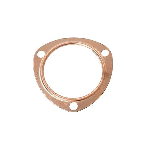  2 PCS 3 Inch Copper Header Exhaust Collector Gaskets, Exhaust Gaskets, Durable, Reusable for SBC BBC 302 350 454 383 Exhaust Gaskets (3 Bolt Pattern)