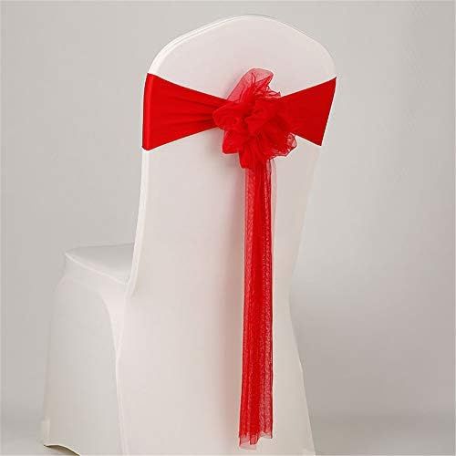  Brand: LucaSng Elastic Chair Sashes Chair Bows Chair Ribbons for Wedding Home Party Suppliers Decoration No Chair Cover