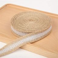 Brand: LucaSng 10 m Natural Vintage Canvas Hessian Jute Ribbon Craft with White Tips for DIY Handmade Wedding Craft Lace